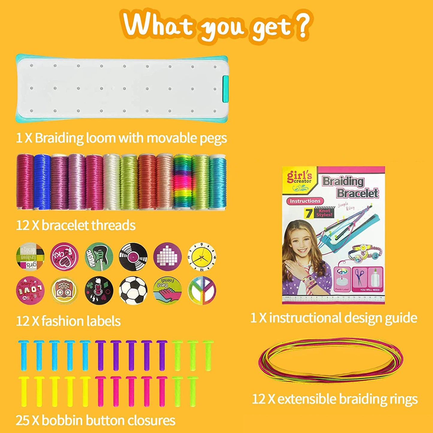 DIY Bracelet Making Kit For Girl Jewelry Loom Braid Bracelet Maker Craft Sets Handmade Toy For Girl's Gift