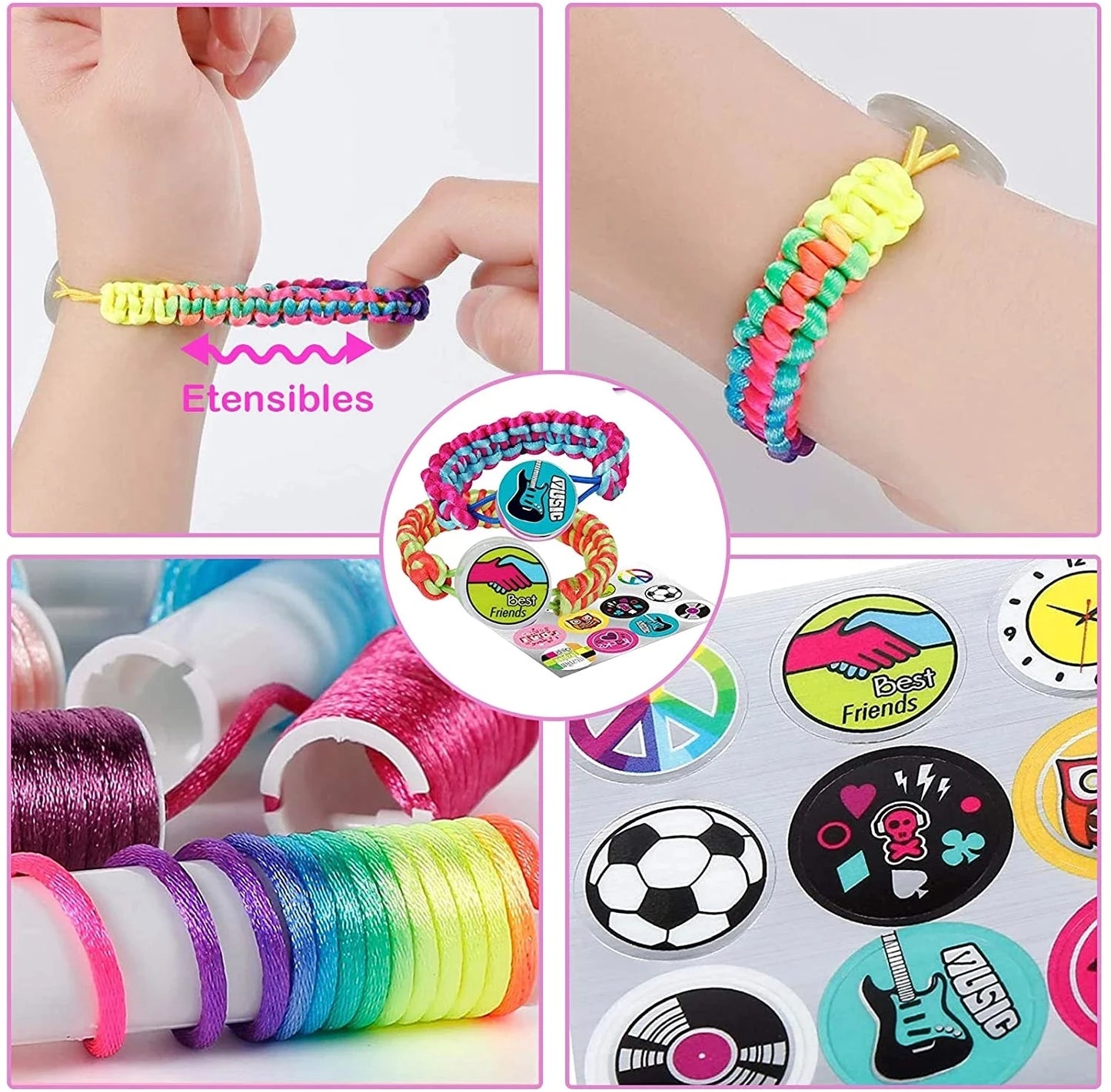 DIY Bracelet Making Kit For Girl Jewelry Loom Braid Bracelet Maker Craft Sets Handmade Toy For Girl's Gift