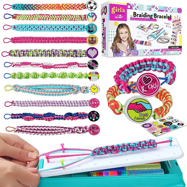 DIY Bracelet Making Kit For Girl Jewelry Loom Braid Bracelet Maker Craft Sets Handmade Toy For Girl's Gift